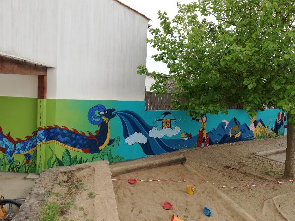 Atelier de fresque participative — Vivre ensemble - voyage en Mongolie, Bournezeau (1)